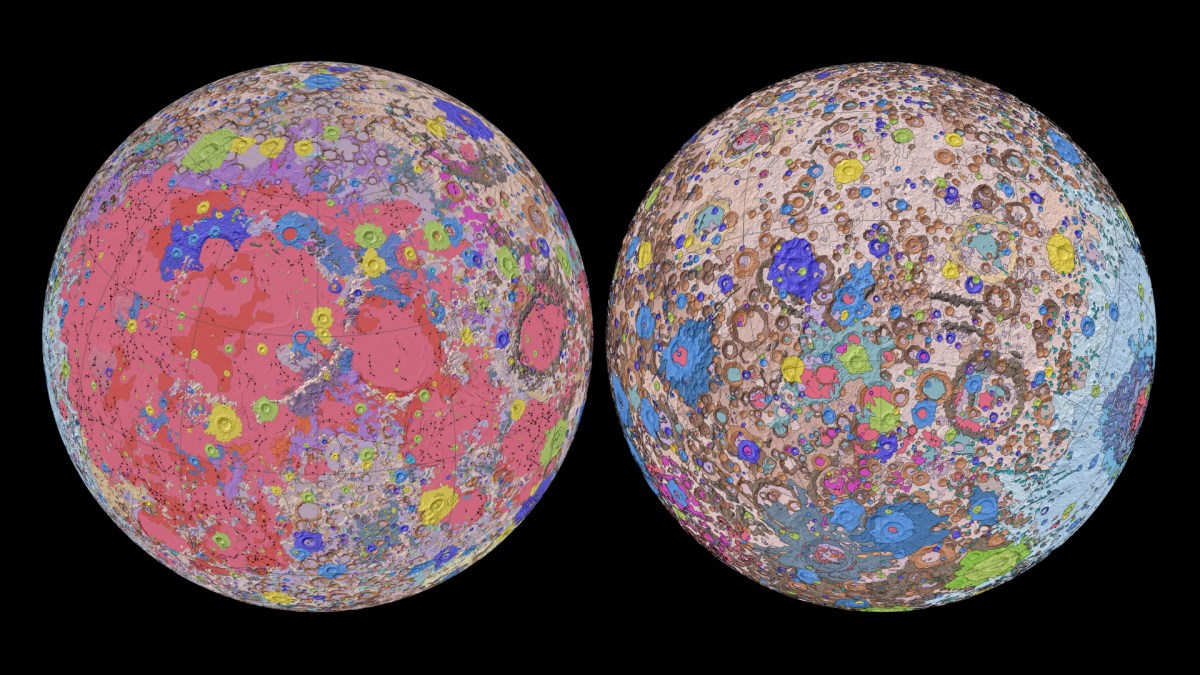 Une carte très précise de la surface de la Lune. // Source : NASA/GSFC/USGS (photo recadrée)