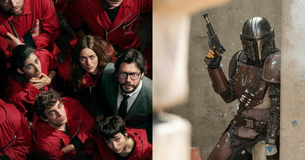 La Casa de Papel (Netflix) et The Mandalorian (Disney+) La Casa de Papel (Netflix) et The Mandalorian (Disney+)