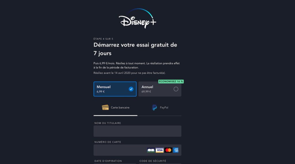L'abonnement à Disney+ France