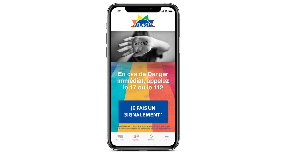 L'écran d'accueil de l'application FLAG // Source : FLAG