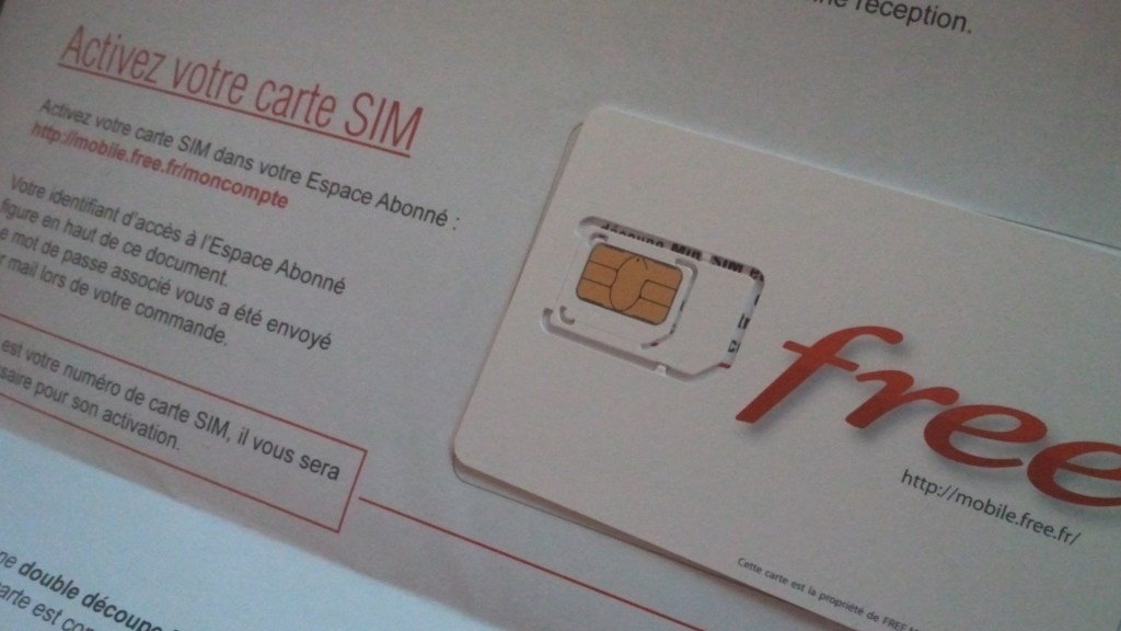 Une carte SIM Free. // Source : Flickr/CC/Guillaume Coqueblin (photo recadrée)