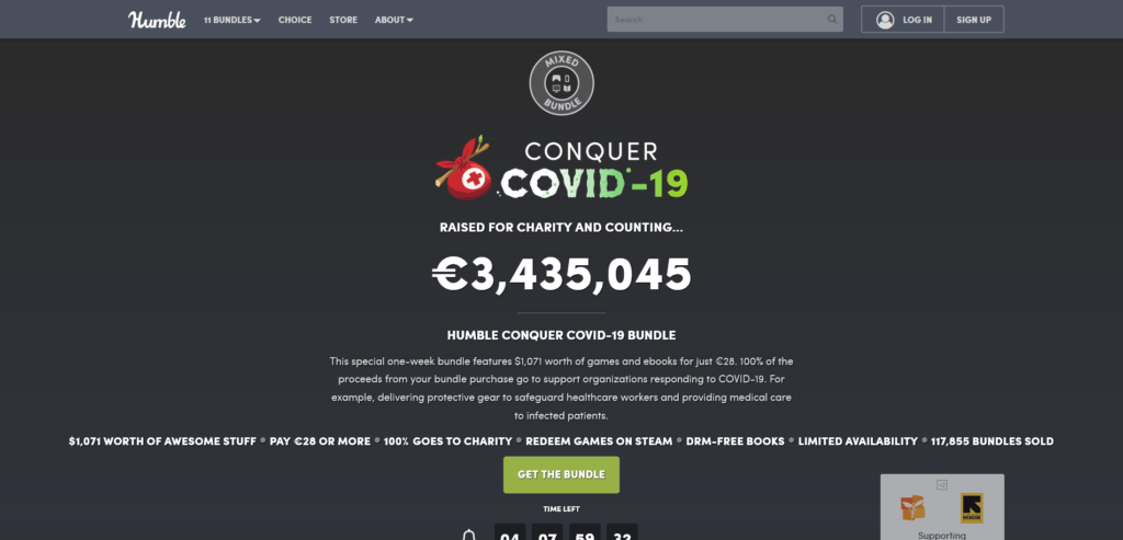 Humble Conquer COVID-19 Bundle Humble Conquer COVID-19 Bundle