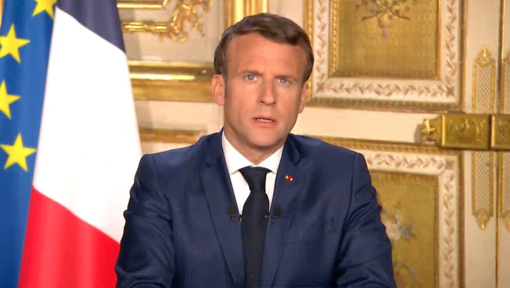 Emmanuel Macron le 13 avril 2020 // Source : Numerama