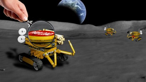 Imaginez des instruments pour un petit rover lunaire. // Source : Nasa
