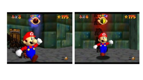 Bug de la fumée dans Super Mario 64  // Source : Twitter Ryan Bloom