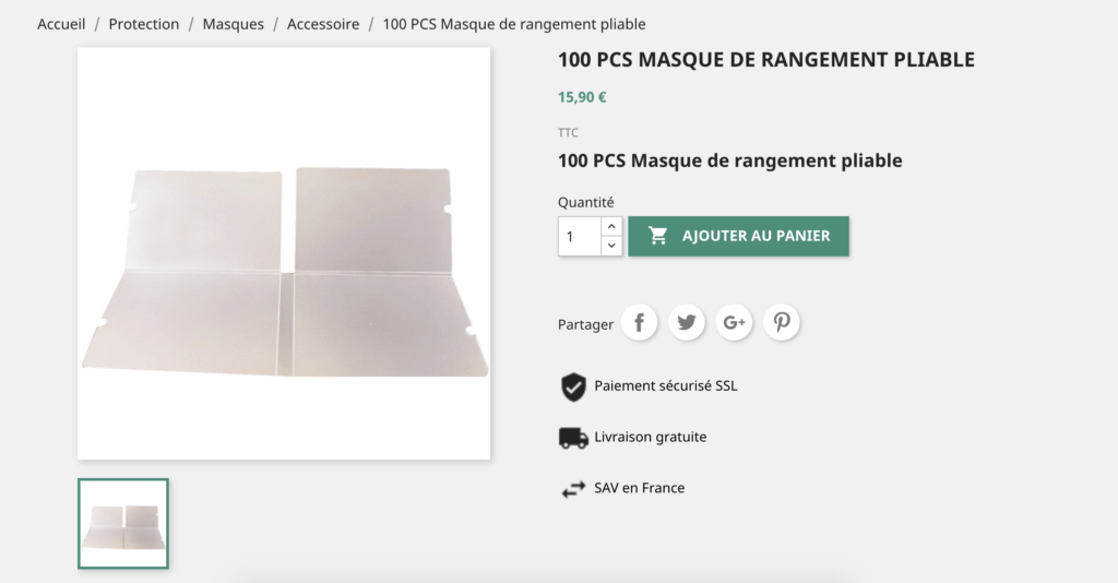 Les "masques de rangement" Les "masques de rangement"