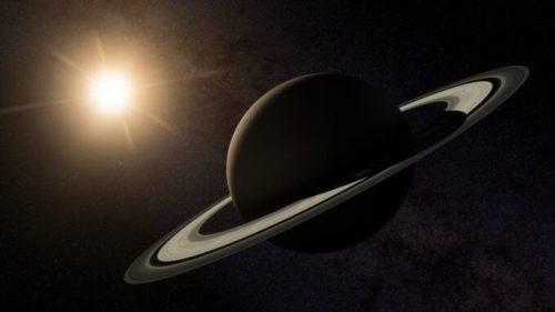 Vue d'artiste de Saturne. // Source : Flickr/CC/Kevin Gill (photo recadrée)