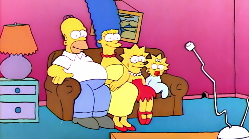 Capture d'écran des Simpson sur Disney+