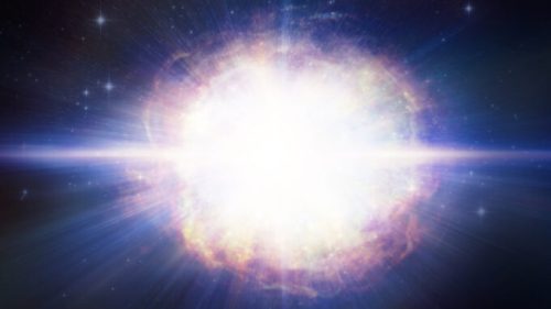 Vue d'artiste de la supernova SN2016aps. // Source : M. Weiss (photo recadrée)