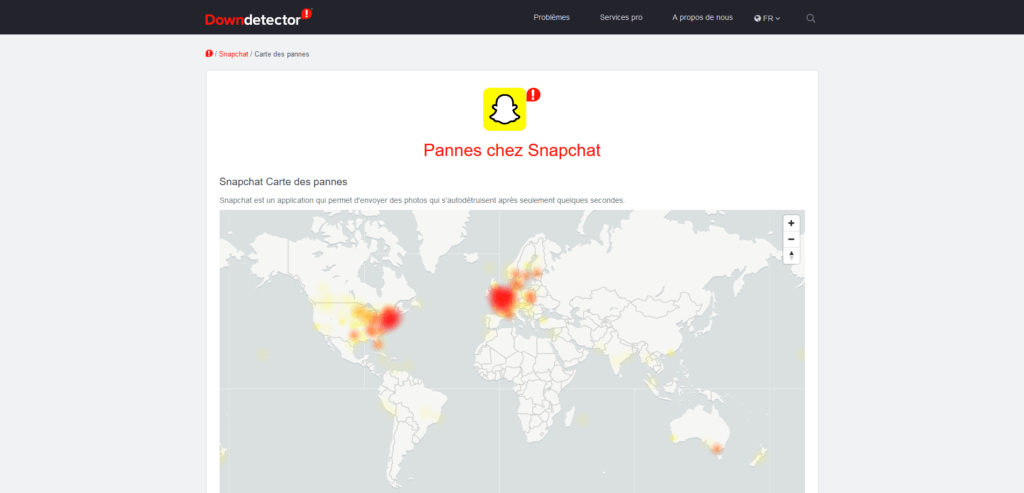 Snapchat Downdetector