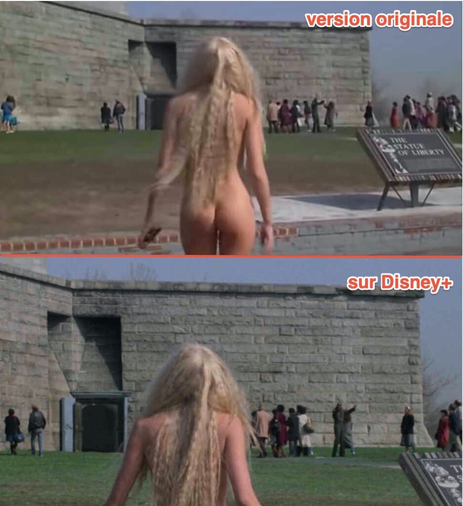 Comparaison entre Splash (film original) et la versions sur Disney+ Comparaison entre Splash (film original) et la versions sur Disney+