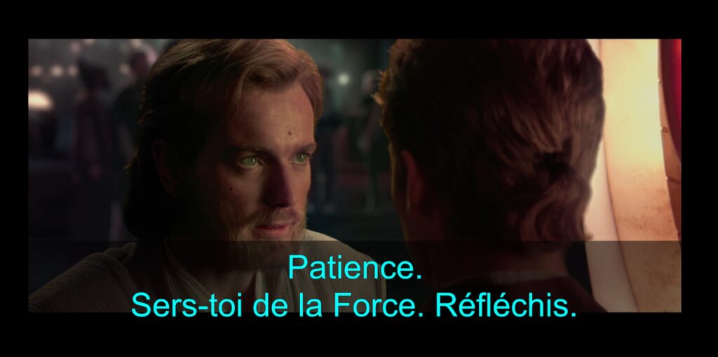 Star Wars avec des GROS SOUS TITRES // Source : Capture Disney+