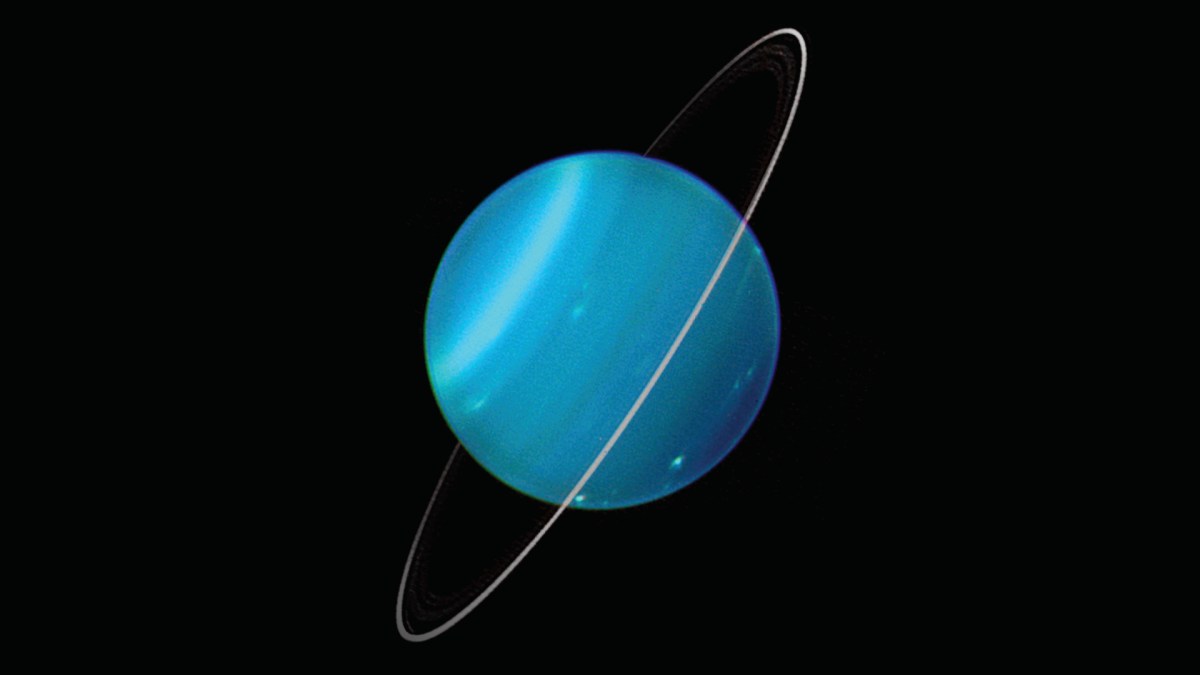 La planète Uranus. // Source : Lawrence Sromovsky, University of Wisconsin-Madison/W.W. Keck Observatory (photo recadrée)