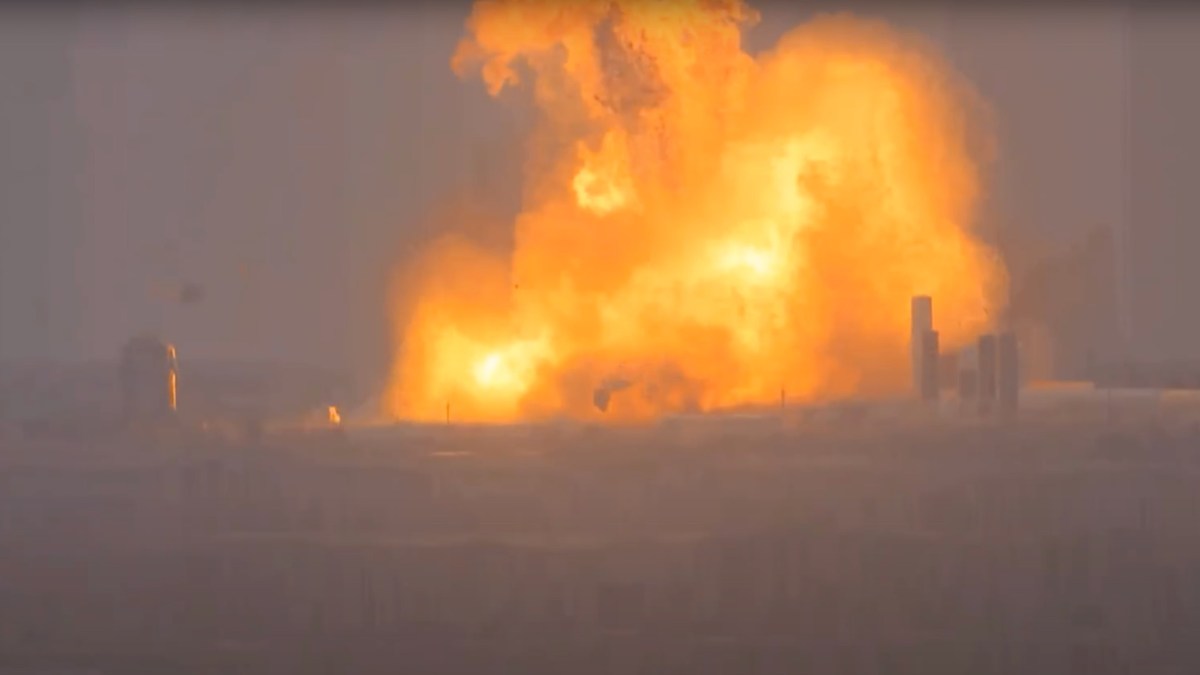 Explosion d'un prototype SpaceX le 29 mai // Source : Capture YouTube