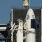 La capsule Crew Dragon au sommet de la Falcon 9. // Source : Flickr/CC/NASA HQ PHOTO (photo recadrée)