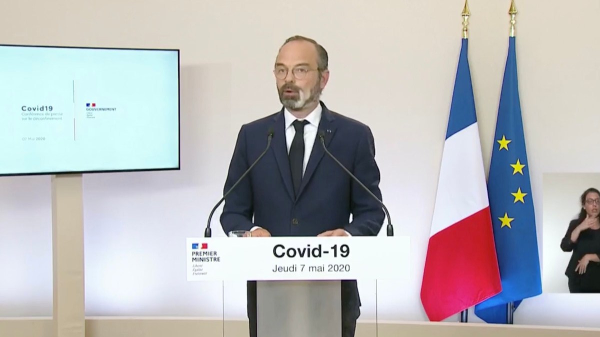 Edouard Philippe ce 7 mai 2020 // Source : Capture d'écran de la conférence de presse de l'Elysée