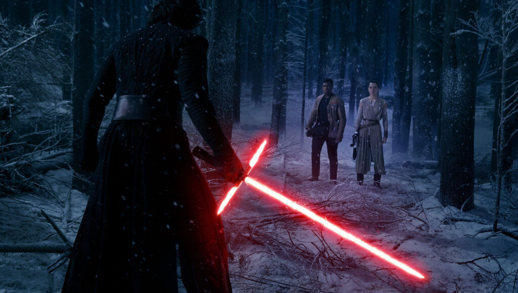 Kylo Ren vs Rey et Finn