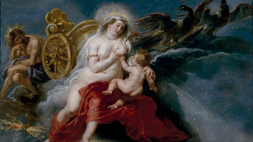L'Origine de la Voie lactée, une peinture de Paul Rubens. // Source : Wikimedia/Domaine public (photo recadrée)