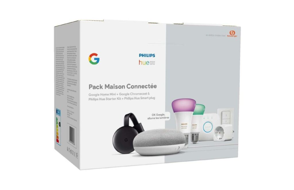 Pack maison connectée Google + Philips