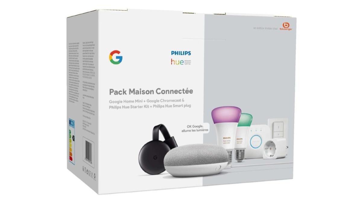 Pack maison connectée Google + Philips