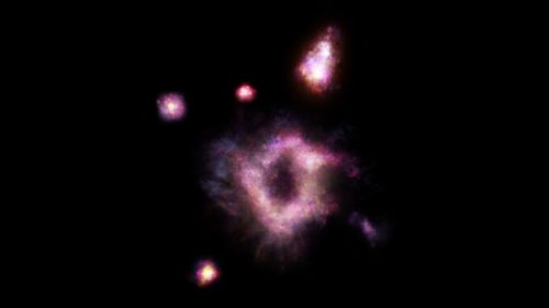 La galaxie R5519. // Source : James Josephides, Swinburne Astronomy Productions (photo recadrée et modifiée)