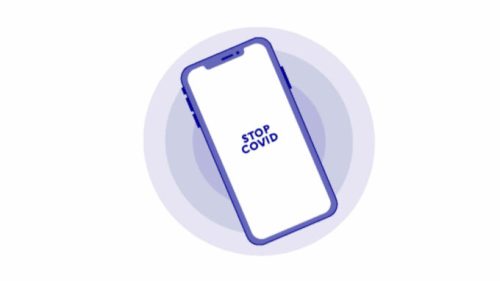 Un logo StopCovid réalisé par le gouvernement // Source : Ministère de l'Economie
