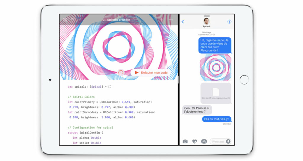 Un exemple de projet Swift Playgrounds // Source : Apple Un exemple de projet Swift Playgrounds // Source : Apple
