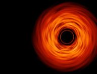 Visualisation d'un trou noir. // Source : NASA’s Goddard Space Flight Center/Jeremy Schnittman (photo recadrée et modifiée)