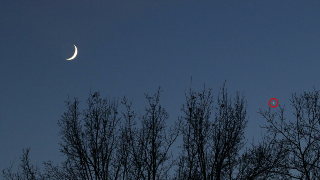 La Lune et Vénus. // Source : Flickr/CC/blackpictures (photo recadrée et modifiée)