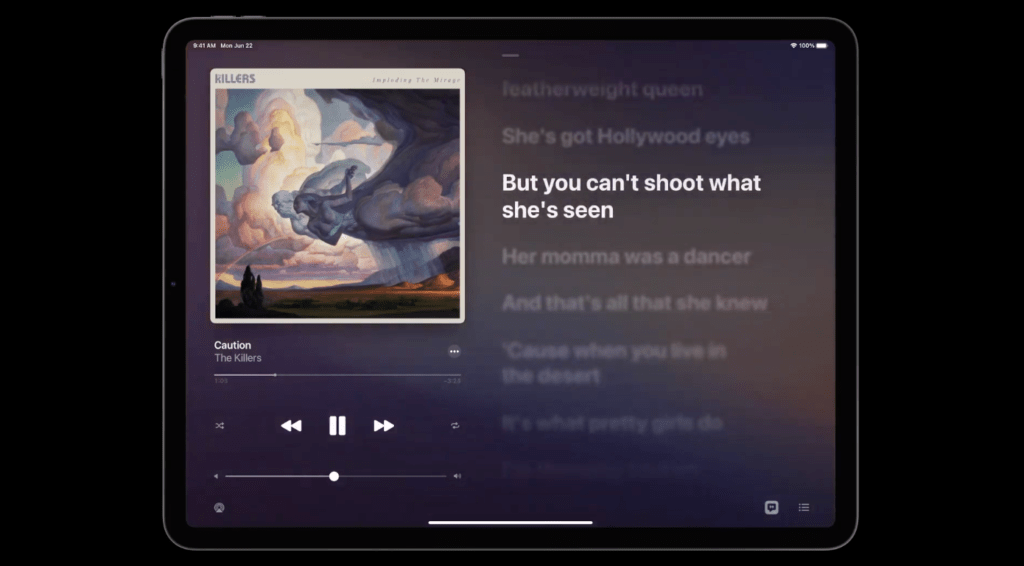 La nouvelle application Music sur iPad // Source : Apple La nouvelle application Music sur iPad // Source : Apple