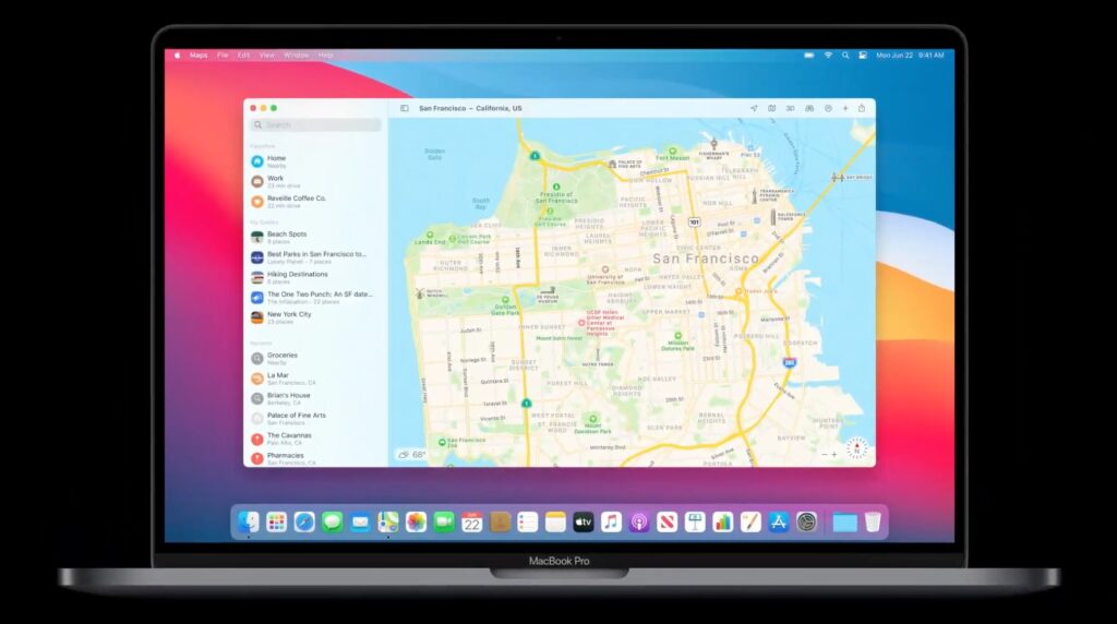 Présentation de MacOS Big Sur // Source : Apple Présentation de MacOS Big Sur // Source : Apple