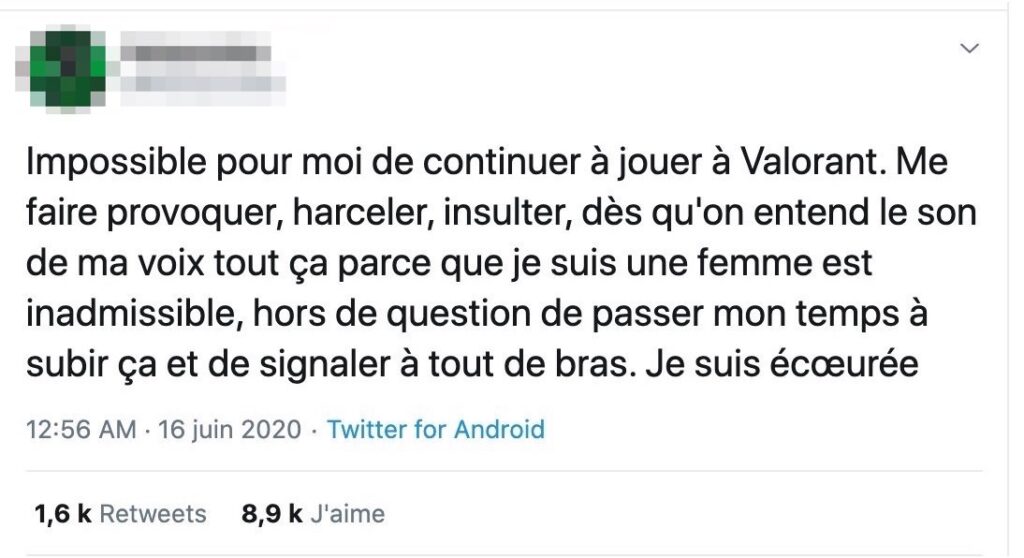 Capture d'écran anonymisée Capture d'écran anonymisée