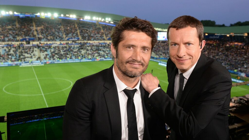 Grégoire Margotton et Bixente Lizarazu, commentateurs sur TF1 // Source : Twitter TF1