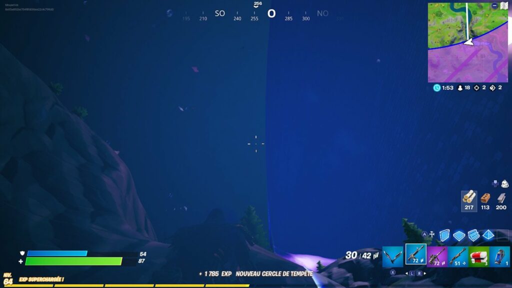 Dans la tempête/tsunami // Source : Capture d'écran Fortnite Dans la tempête/tsunami // Source : Capture d'écran Fortnite