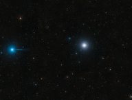 Région du ciel occupée par la galaxie naine de Kinman. // Source : ESO/Digitized Sky Survey 2. Acknowledgement: Davide De Martin (photo recadrée)