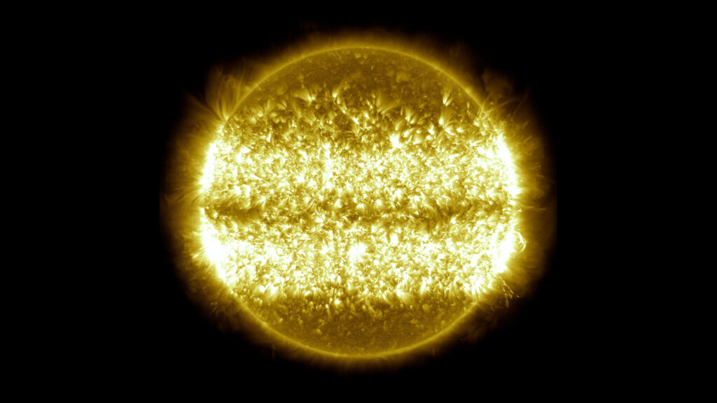 Une image obtenue à partir de 151 clichés de SDO. // Source : NASA's Goddard Space Flight Center