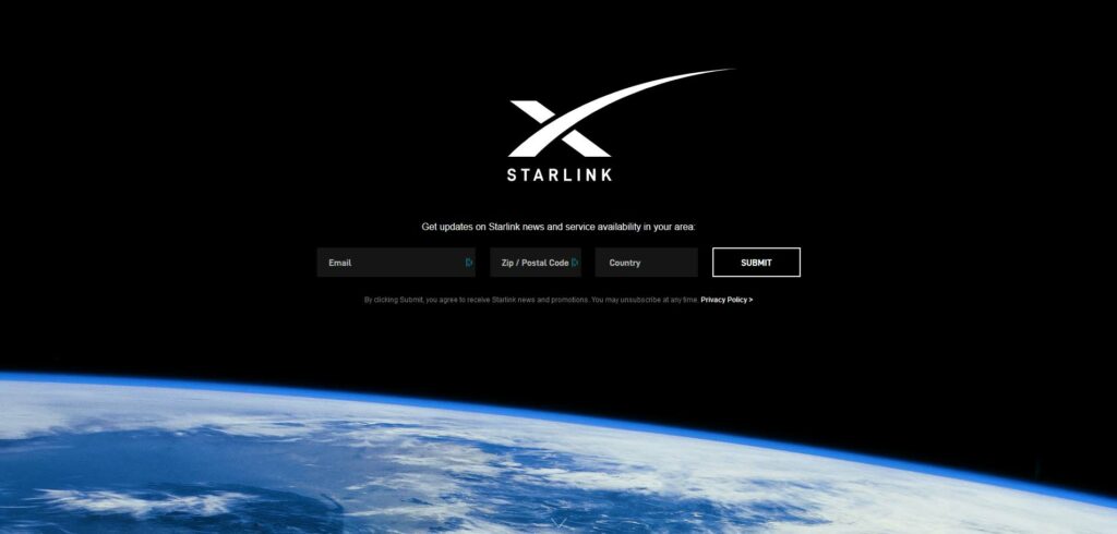 Starlink inscription Starlink inscription