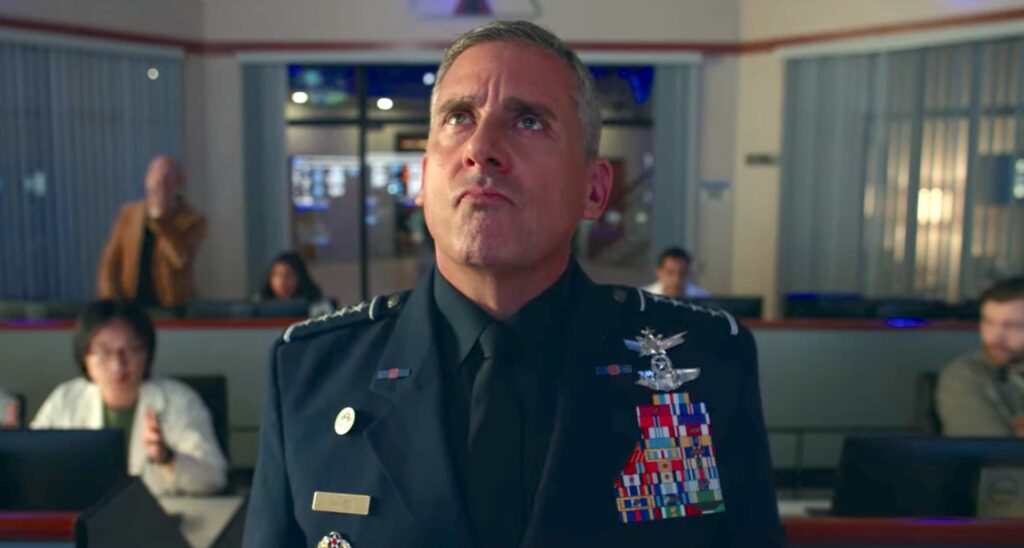Steve Carell dans Space Force // Source : Netflix Steve Carell dans Space Force // Source : Netflix
