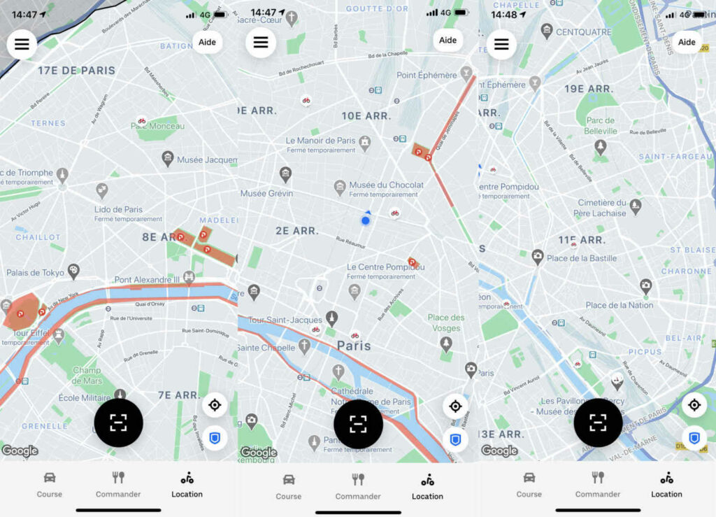 Quasiment tous les vélos JUMP ont disparu de Paris // Source : Capture d'écran du 15 juin 2020