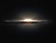 Vue d'artiste de la Voie lactée. // Source : Wikimedia/CC/ESO/NASA/JPL-Caltech/M. Kornmesser/R. Hurt (photo recadrée)