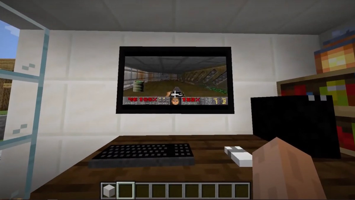 Doom dans Minecraft // Source : YouTube