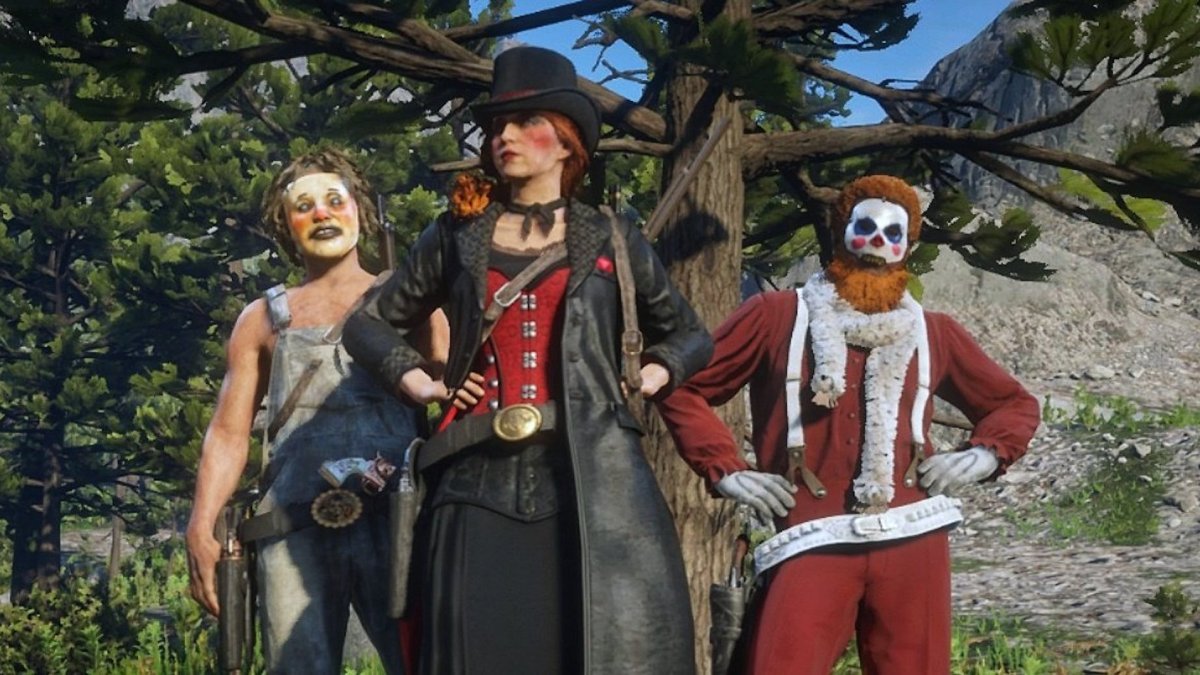 Clown dans Red Dead Online // Source : Twitter 