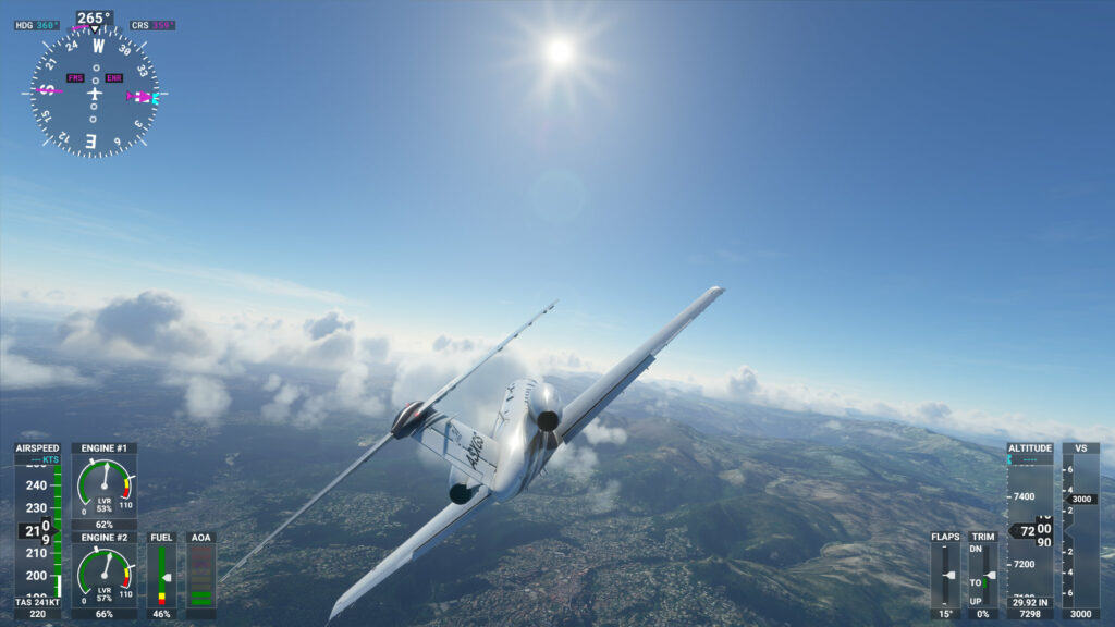 Flight Simulator 2020 sur PC // Source : Capture d'écran Numerama