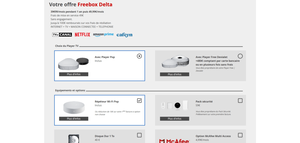 Freebox Pop Delta répéteur Wi-Fi Devialet