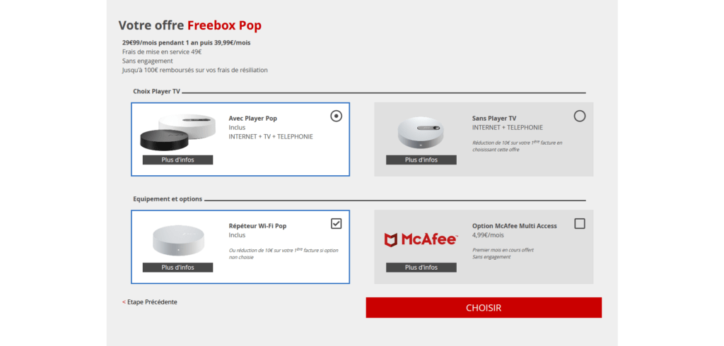 Freebox Pop répéteur Wi-Fi Freebox Pop répéteur Wi-Fi