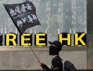 Un manifestant le 19 janvier 2020 protestant contre le projet de loi d'extradition entre Hong Kong et la Chine. // Source : Etan Liam