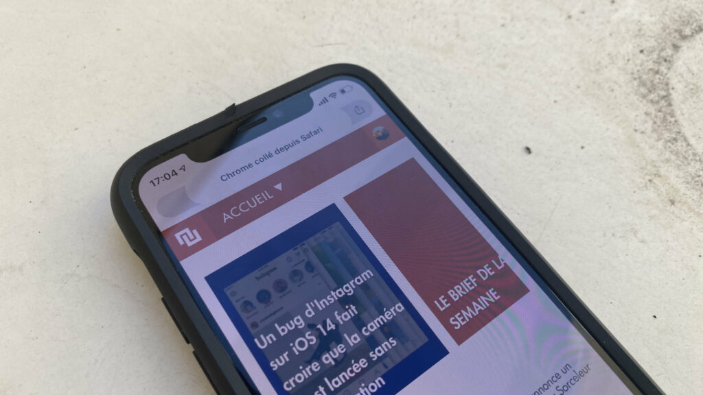 Notification sur iOS 14 // Source : Photo Numerama Notification sur iOS 14 // Source : Photo Numerama