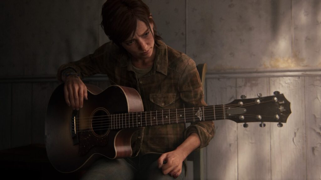 Ellie et sa guitare, lors de l'épilogue. // Source : Naughty Dog