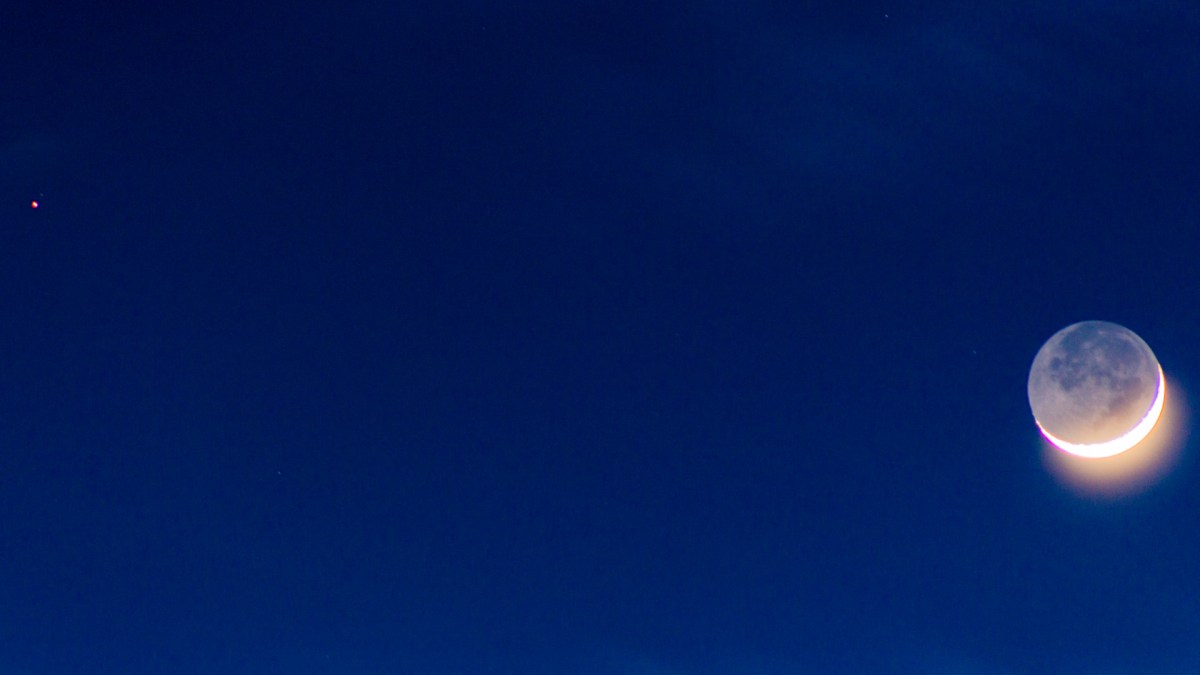 La Lune et Mars. // Source : Flickr/CC/Joseph Gruber (photo recadrée)