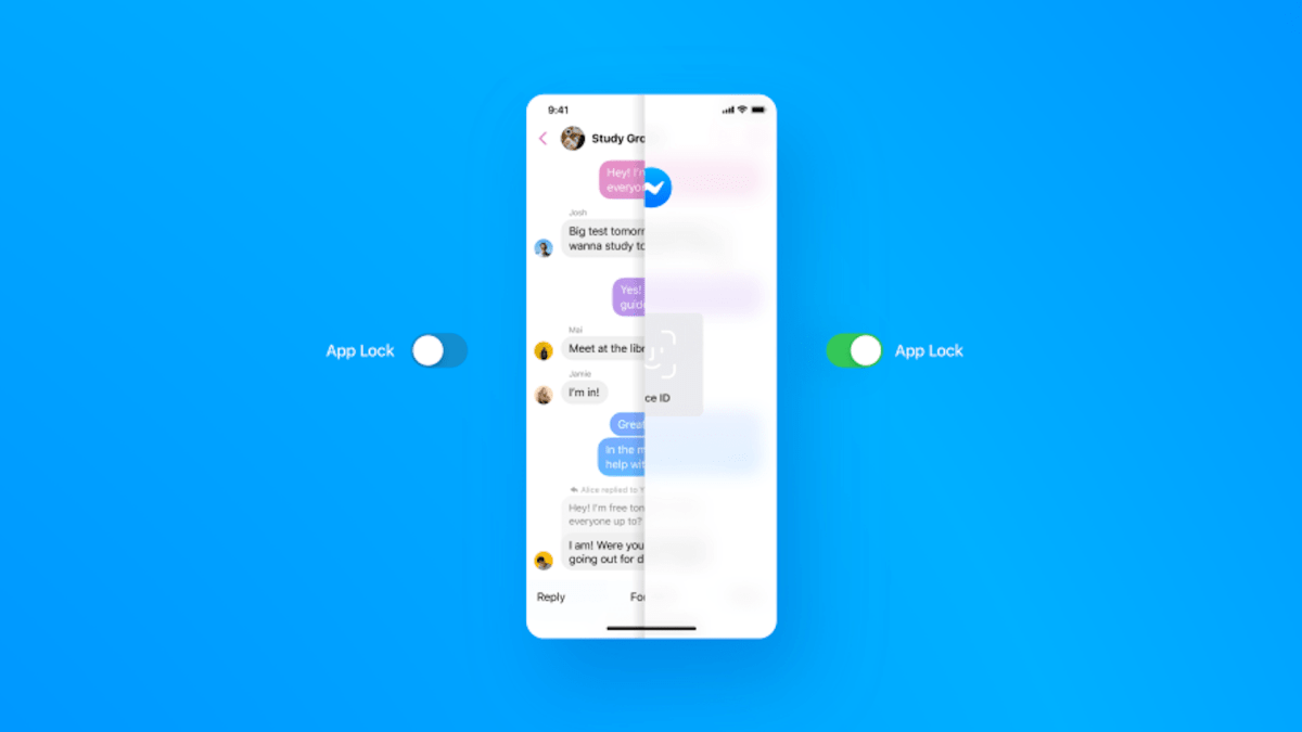 App Lock sur Messenger // Source : Facebook